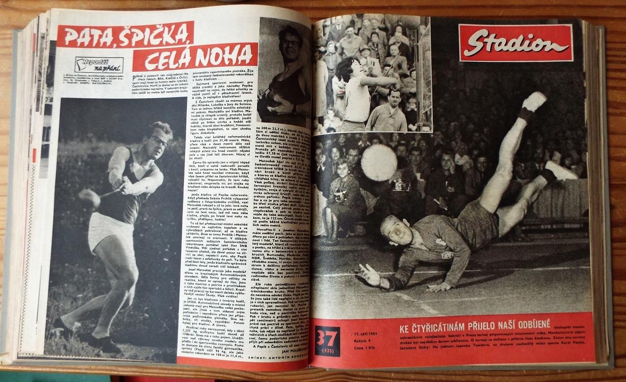 ČASOPIS STADION - CELÝ ROČNÍK 1961 - SVÁZANÝ DO KNIHY - VELKÁ RARITA - Starožitnosti a umění