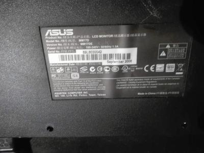 17" LCD značkový monitor ASUS MM17D jasný 400 cd/m2 černostříbrný ...