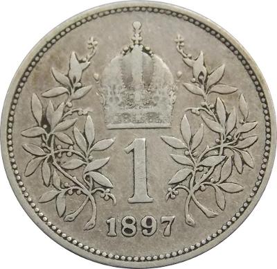 F.J. 1 Krone 1897 b.z. R!