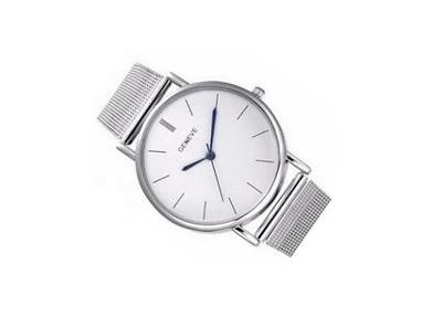 Elegantní dámské kovové hodinky náramkové - Stříbrné barvy + dárek