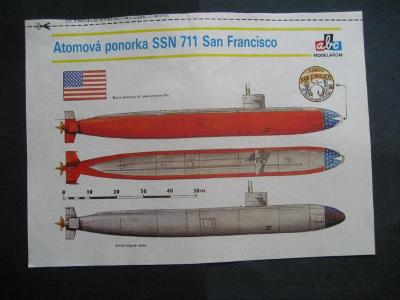 Výstřižek atomová ponorka SSN 711 San Francisko