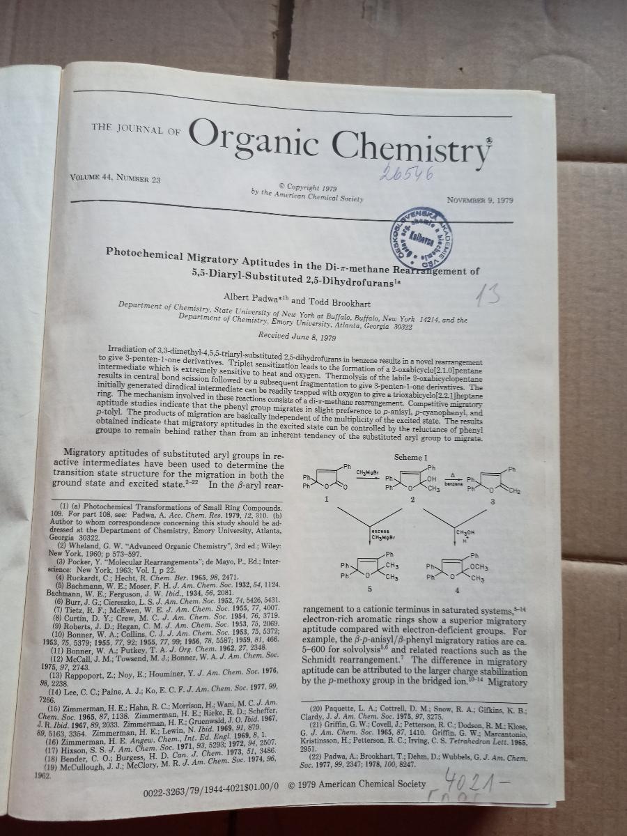 The Journal of Organic Chemistry/sv. 44/ rok 1979...(13546) - Cizojazyčné knihy