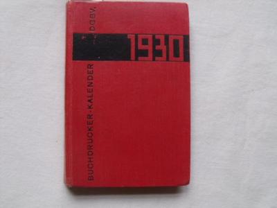 Kalendář Svazu německých tiskařů v ČSR na r. 1930 (typografie 30 léta)