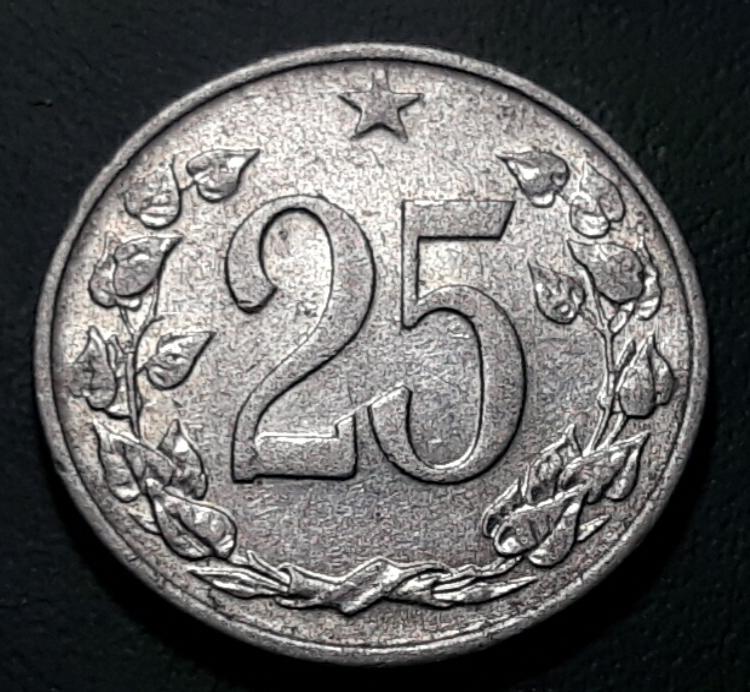 25 haléřů - ČSSR (nový státní znak) - 1963 - Al, 1,43 g, 24 mm - Numismatika