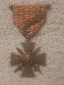 Croix de Guerre1914-1918 citace PALMA, závěs,  Francie, legie 