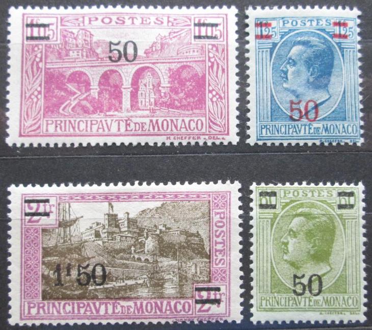 Monako 1927-28 Přetisky Mi# 111-14 Kat 18€ 0046 - Známky