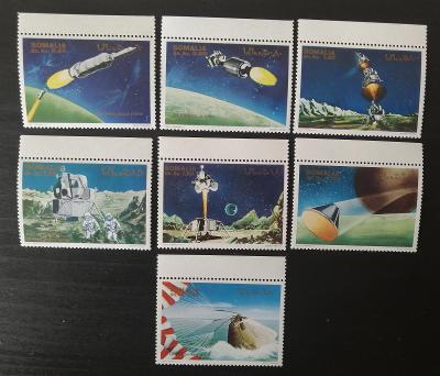 Somálsko 1970 Mi.I-VII 7,5€ Pristátie na Mesiaci, vesmír a kozmos
