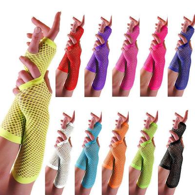 Sexy rukavičky síťované dlouhé - různé barvy - 2525.