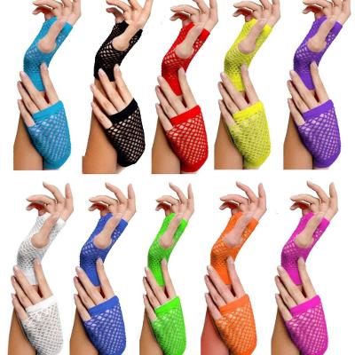 Sexy rukavičky síťované krátké - různé barvy - 2525a.