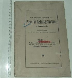 Die Preise für Bedarfsgegenstände in Österreich II. 1918 - cena zboží