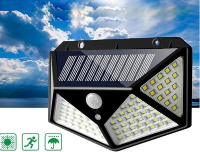 Venkovní solarní LED světlo s detekcí pohybu 100 LED