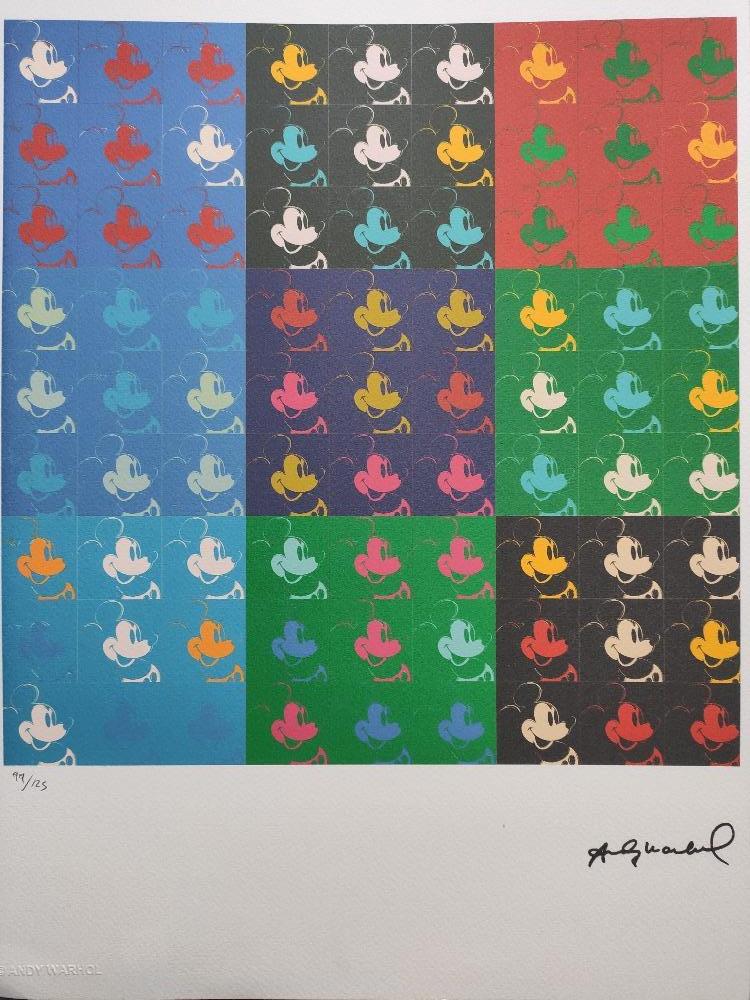 Andy Warhol - MICKEY MOUSE - Certifikát, Signováno, číslováno - Výtvarné umění