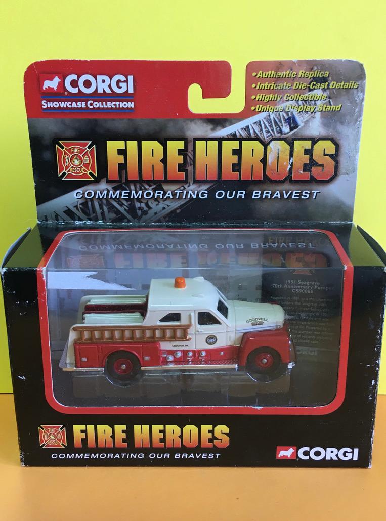 1951 Seagrave hasiči kolekcie "Fire Heroes" - Corgi (M8-24) - Zberateľské modely áut
