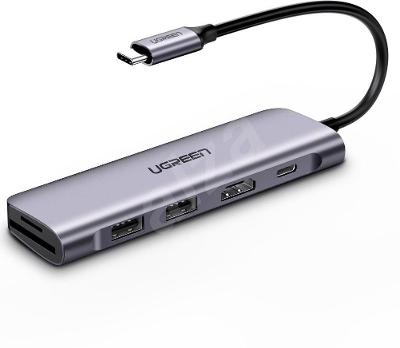 Ugreen hub USB-C To HDMI, 2 x USB-A 3.0, SD/TF+PD 100W PC 