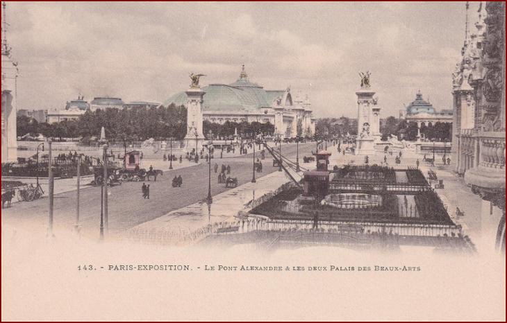 Paris * most, pavilon, architektura, výstava 1900 * Francie * Z670 - Pohlednice