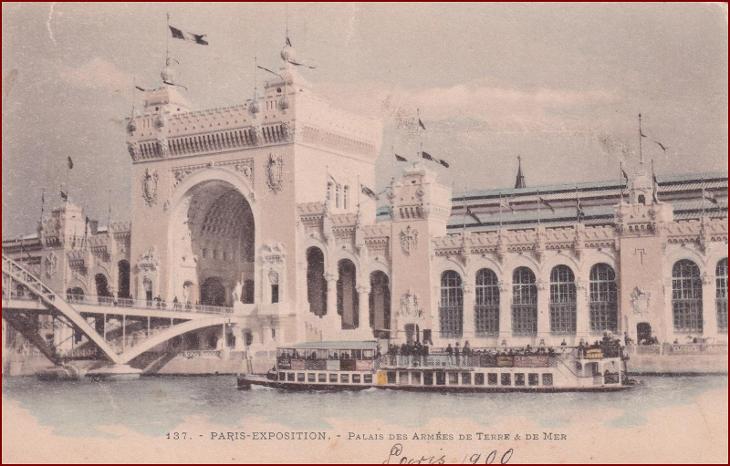 Paris * lodě, pavilon, architektura, výstava 1900 * Francie * Z714