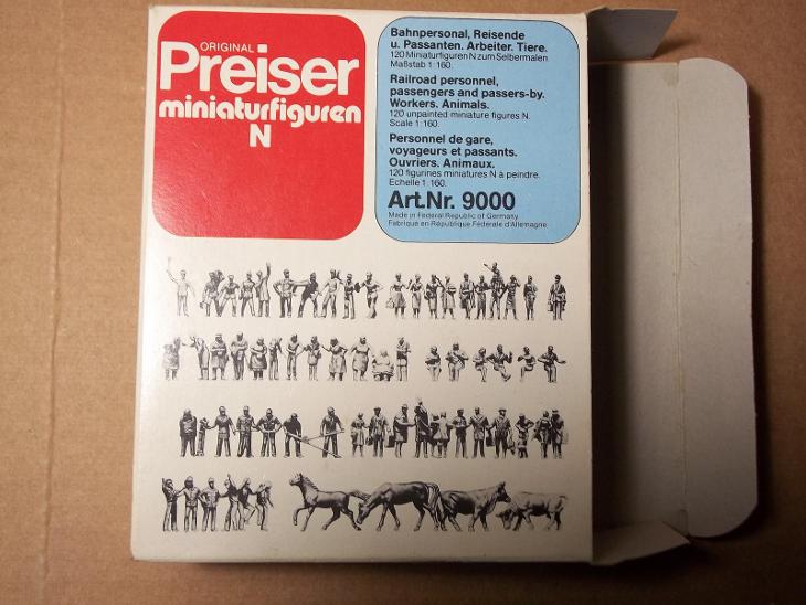 Figurky Preiser vel.N 120ks nebarvené | Aukro