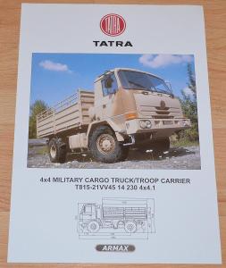 TATRA T815 4x4 ARMAX CARGO - DOBOVÝ RETRO PROSPEKT, FORMÁT A4