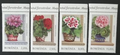 Rumunsko 2017 Mi.7300-3 20€ Muškáty a flora domova, květiny