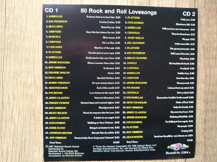 2CD-Rock and Roll Lovesongs/výběr toho nejlepšího,131min