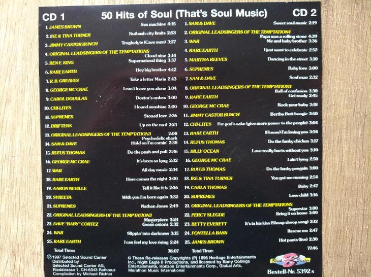 2CD-Hits Of Soul(Thats Soul Music)/výběr toho nejlepšího,156min - Hudba