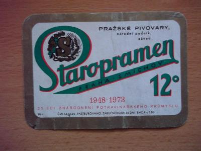 Pivní etiketa Praha - Smíchov H33