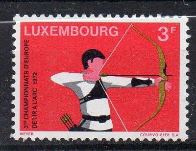 Luxemburg 1972, známka ME v lukostrelbe,  svěží