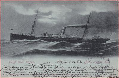 Lodě (doprava) * Bremen, parník, Norddeutscher Lloyd * M1834