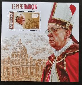 Niger 2013 Bl.216 10€ Papež František, křesťanství a osobnosti