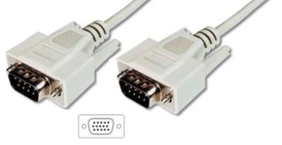 Kabel VGA, propojovací, 1.5m, bílý