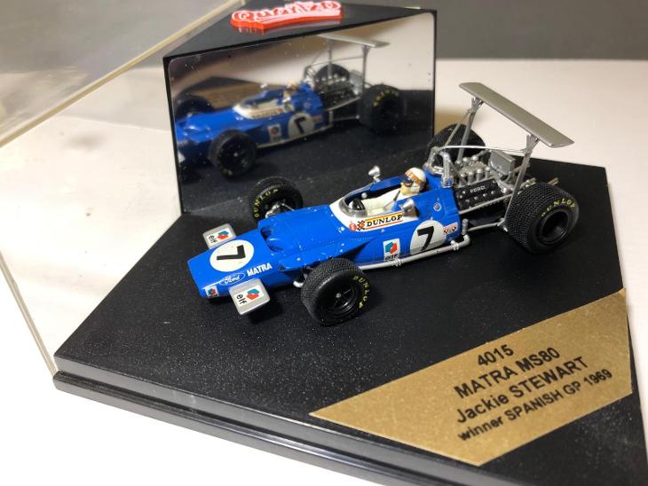 Model Formule F1 Matra MS80 Stewart 1969 1:43 Quartzo (Minichamps