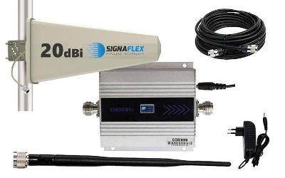 Zesilovač GSM-LCD 350M + ANTÉNA 20 dB - 100% ROZSAH