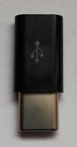 Redukcia (adaptér) z USB micro (F, samica) na USB-C (M, samec), NOVÉ