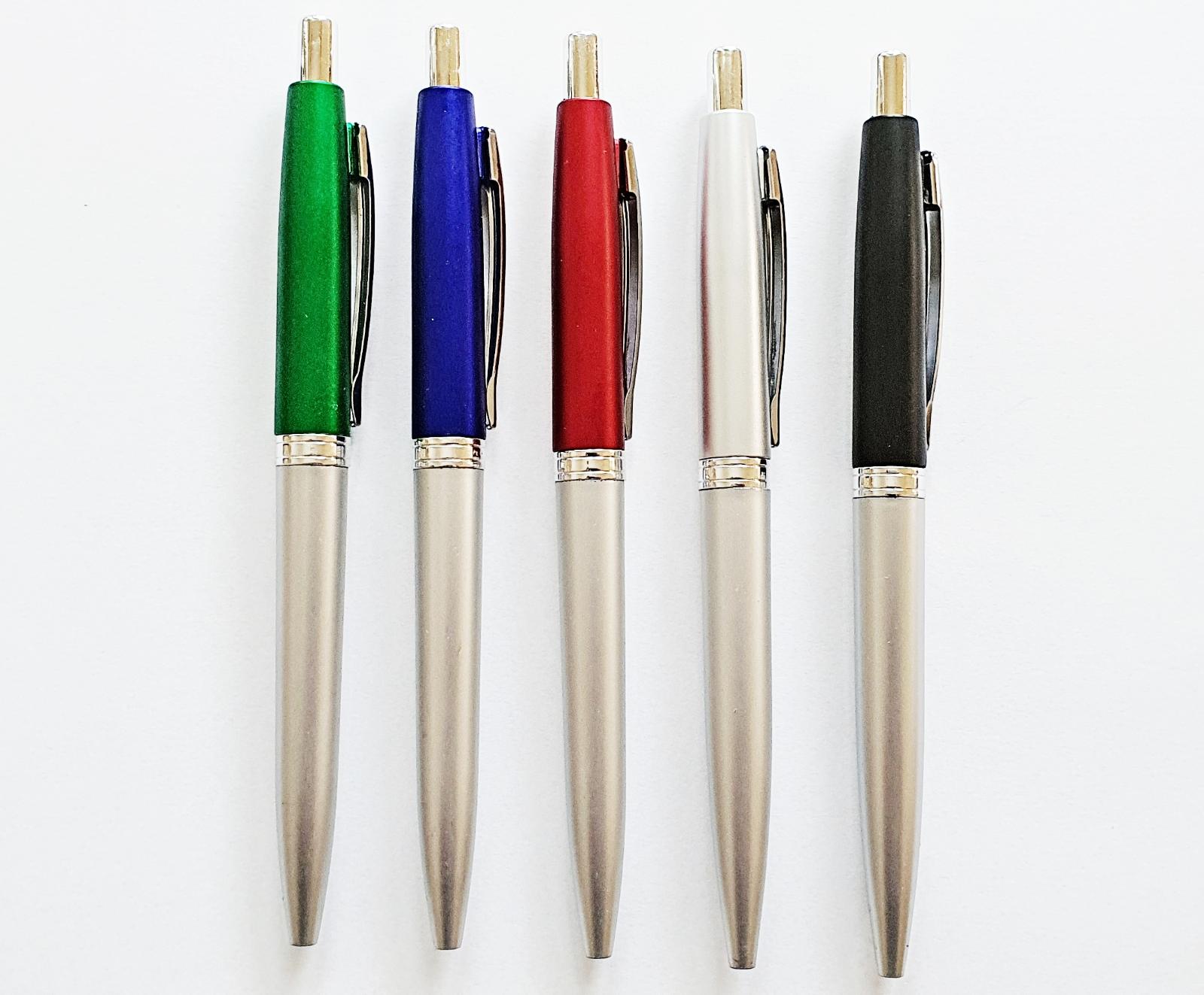 Guľôčkové pero, prepisovačka QiiM 1, strieborná 1ks - Podnikanie a priemysel
