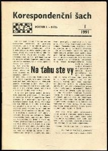 časopis Korespondenční šach ročník I 1991 - 6 čísel