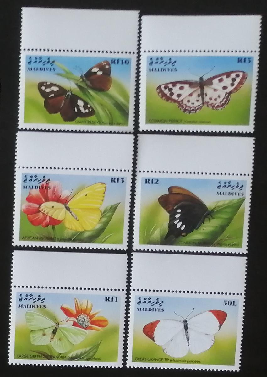 Maledivy 1999 Mi.3225-0 5€ Motýle a hmyz Malediv - Tematické známky