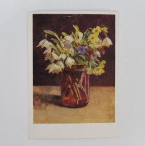 Jarní kytice - pohlednice