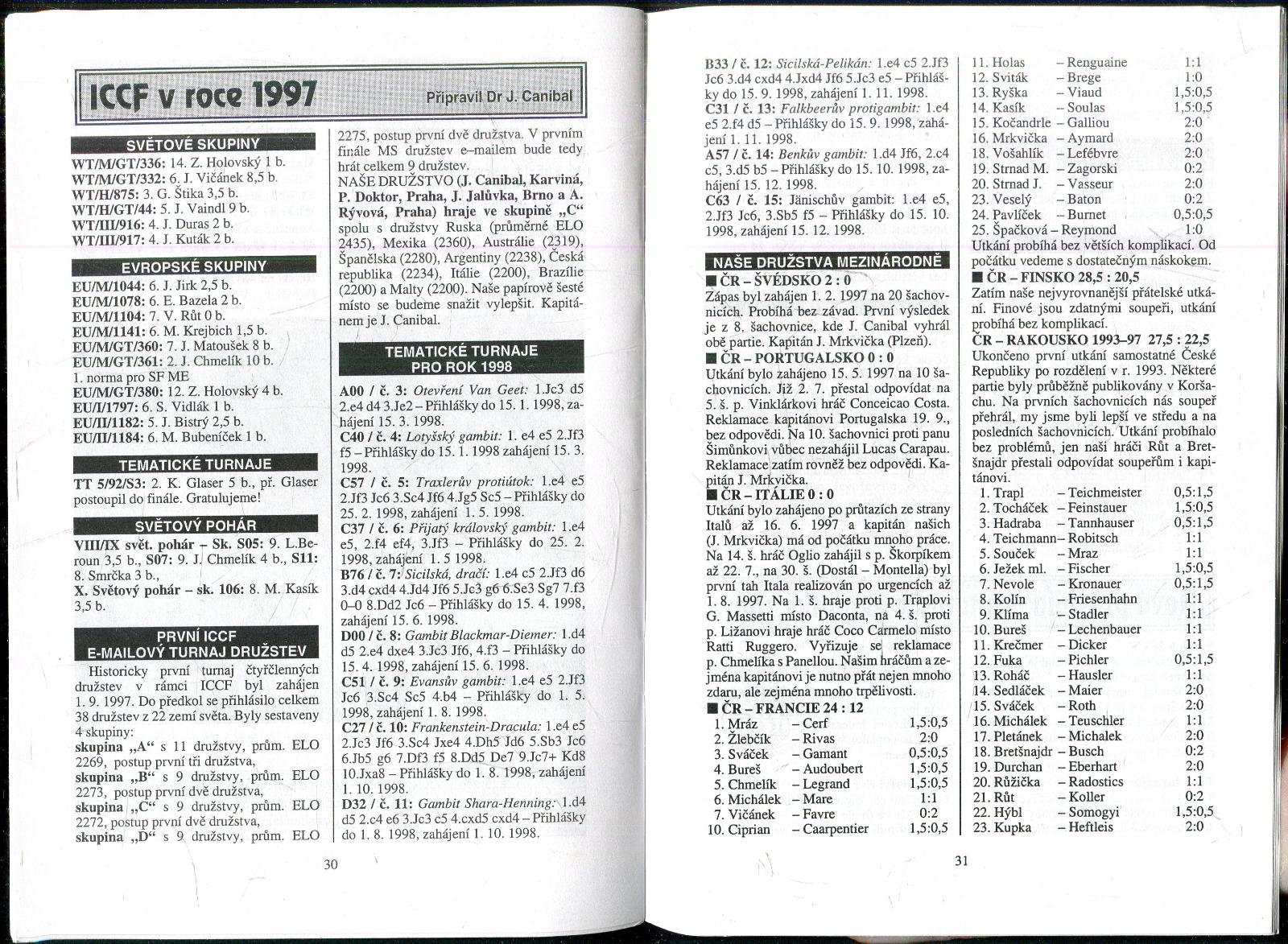 časopis Korespondenční šach ročník VII 1997 - 6 čísel - Knihy a časopisy