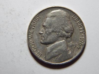 USA 5 Cents 1964 XF č21072