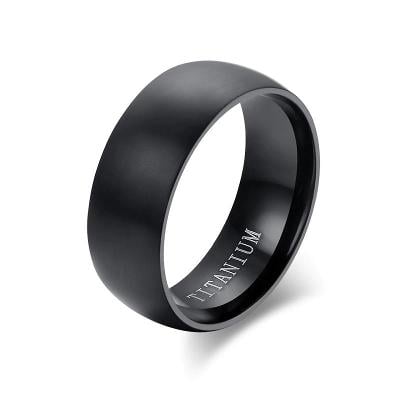 Prsten titanový černý TITAN obyčejný 21x8mm