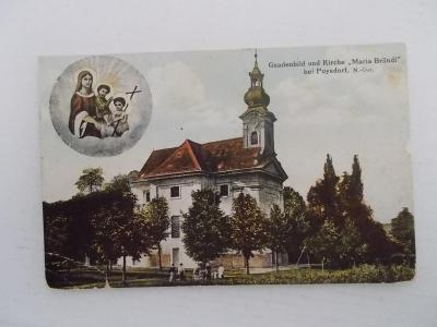 Dolní Rakousko Nieder Poysdorf Maria Bründl kostel koláž 