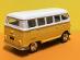 1962 Volkswagen Bus žltá/biela - 1/64 6,5 cm Kinsmart + pull back - Modely automobilov