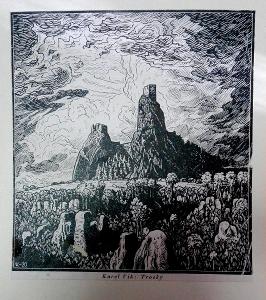 VIK KAREL – TROSKY - 10 x 11 cm - lepeno na papíře