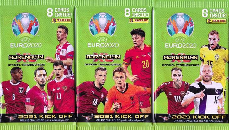 Fotbalové kartičky 2021 KICK OFF UEFA EURO 2020  : Nové balíčky  ! - Sportovní sbírky