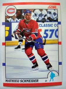 Mathieu Schneider #Rookie#127 Montreal 1990/91 Score Canadian