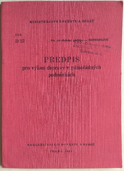 Předpis pro výkon dopravy v mimořádných podmínkách (1961)