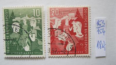 Německo BRD - razítkované známky katalogové číslo 153/154