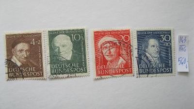 Německo BRD - razítkovaná série známek katalogové číslo 143/146