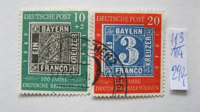Německo BRD - razítkované známky katalogové číslo 113/114