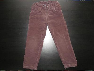 Dětské hnědé manšestrové kalhoty, C&A, vel. 98